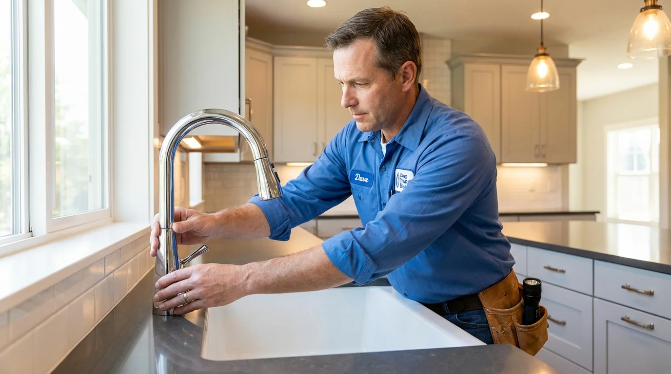 Kitchen faucet installation by Johns Plumbing LLC in Ionia